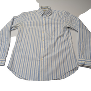 Chemise L.L Bean blanche à rayures bleu taille S #222msch