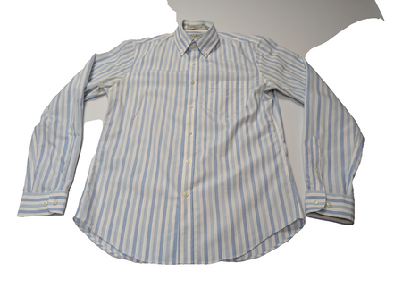 Chemise L.L Bean blanche à rayures bleu taille S #222msch