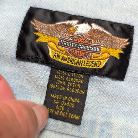 Chemise Harley Davidson L Jean 100th Anniversary 1903-2003 Brodée Manches courte
