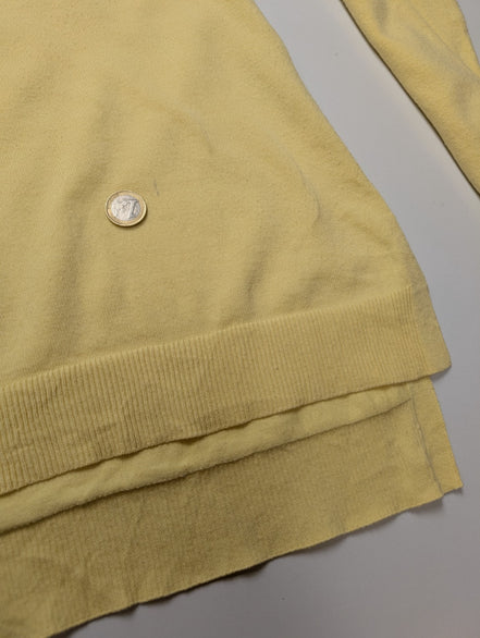 Pull Calvin Klein Jaune Col Roulé à Cordon & Poches - Taille L/XL
