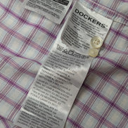 Chemise manches courtes Dockers violet à carreaux taille XXL #184msch