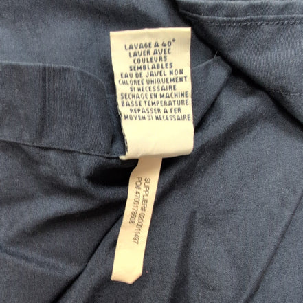 Chemise Ralph Lauren M Bleu Marine Unie Coton Manches Courtes Logo Rouge