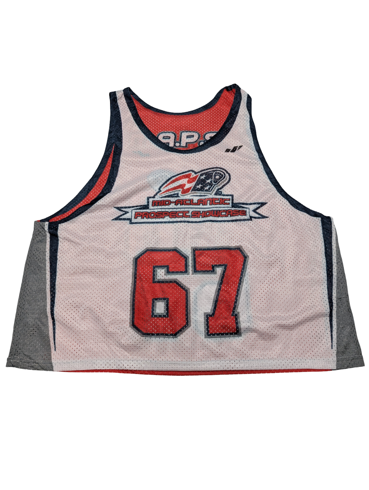 Maillot de basketball vintage réversible doublé MAPS 67 taille L / XL