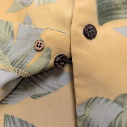 Chemise Hawaïenne Manches Courtes Malibu Dreams Vintage Jaune M