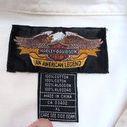 Harley Davidson Chemise Blanche Manches Courtes 100% Coton Homme XL