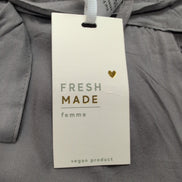 Short Femme XS Fresh Made Gris 100% Viscose Fluide Neuf