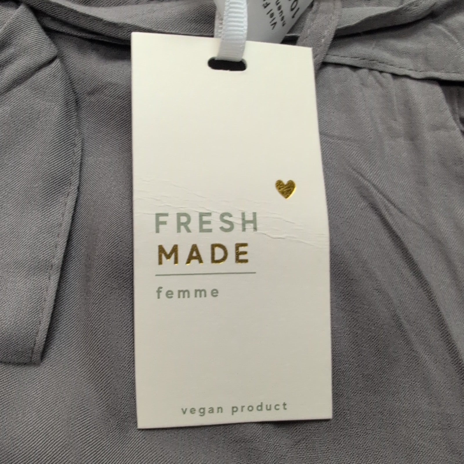 Short Femme XS Fresh Made Gris 100% Viscose Fluide Neuf