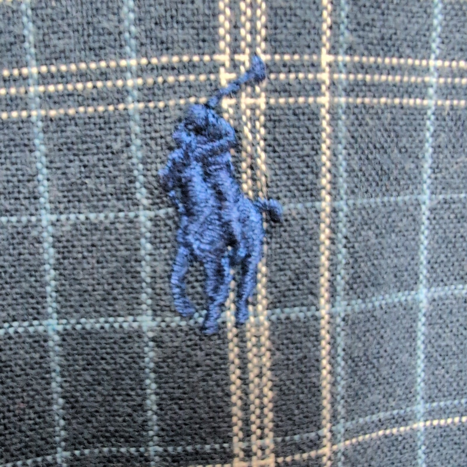 Chemise Ralph Lauren Blake 2XL Carreaux Bleu Marine Coton manches courtes