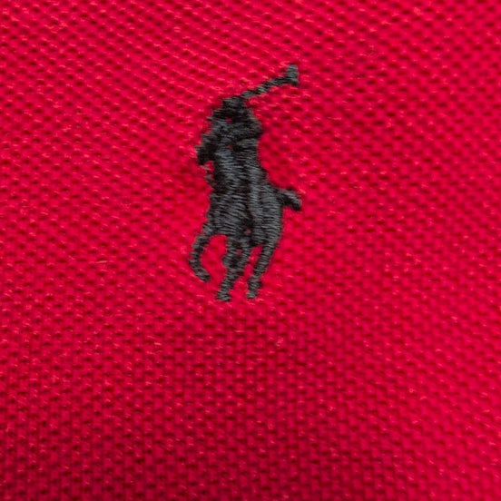 Polo Ralph Lauren Homme M Rouge Logo Noir Polo Manches Courtes