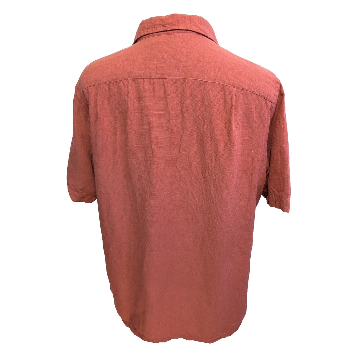 Chemise Tasso Elba Soie Lin Rouge Pâle Manches Courtes Taille L