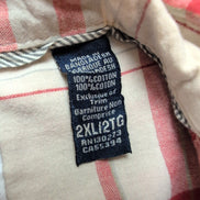 Chemise Wrangler Manches Courtes Rouge et Blanche à Carreaux à Poches Taille 2XL