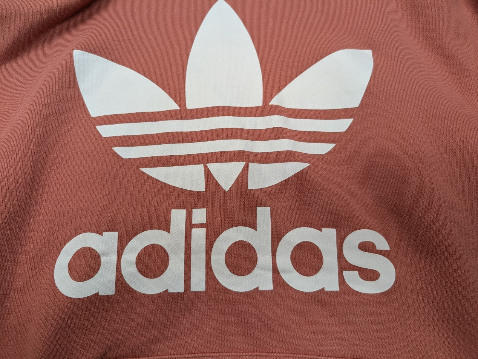 Sweat à Capuche Adidas Saumon Foncé - Coupe Oversize - Neuf - Taille XS/L