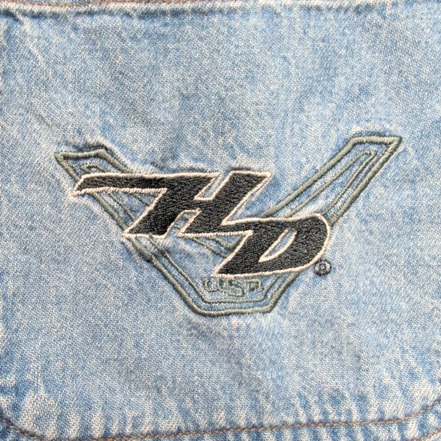 Harley Davidson chemise jean bleu biker blues made in USA XL rare