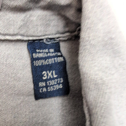 Chemise Wrangler 3XL Gris Workwear 2 Poches Coton manches longues