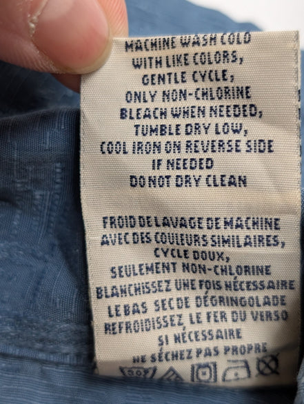 Chemise Hawaïenne Penmans Bleu Zinc - Motifs Palmiers en Relief - XL