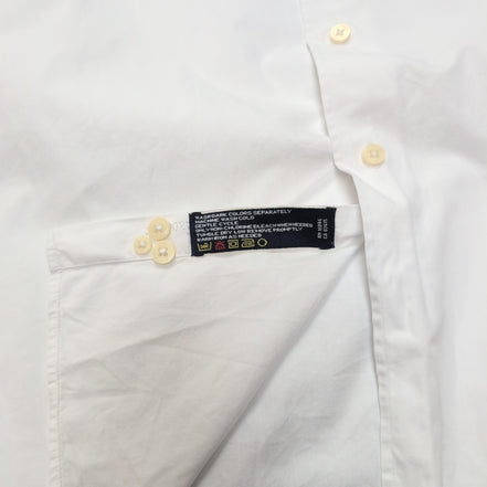Chemise Nautica Made in Hong Kong XL Blanc 100% Coton manches courtes