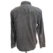 Chemise en jean Levi's noir gris foncé style western patiné Taille L