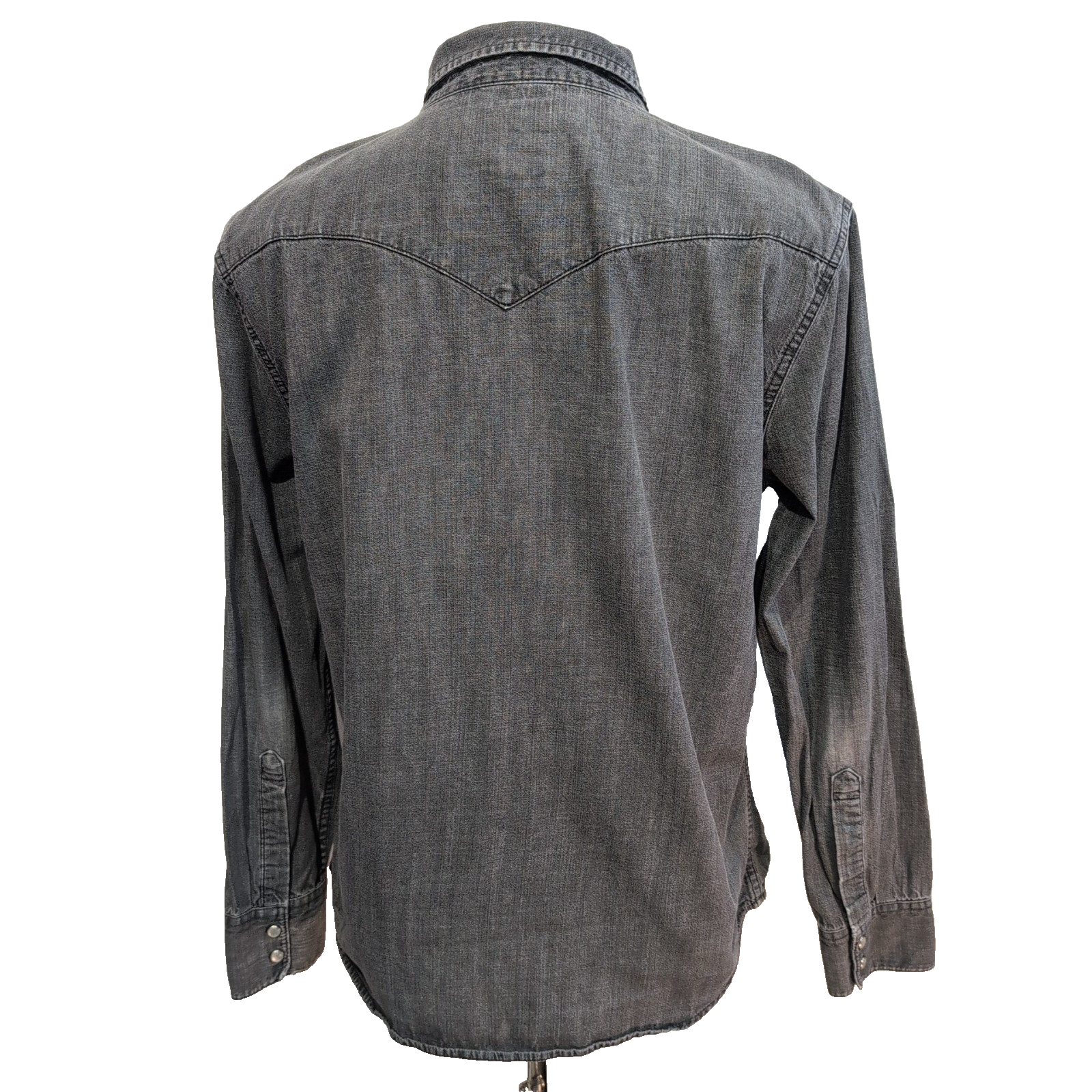 Chemise en jean Levi's noir gris foncé style western patiné Taille L