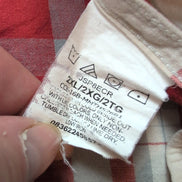 Chemise Wrangler Manches Courtes Rouge et Blanche à Carreaux à Poches Taille 2XL