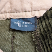 Pantalon Velours côtelé Polo Ralph Lauren W42 L30 Vert Bouteille Vintage