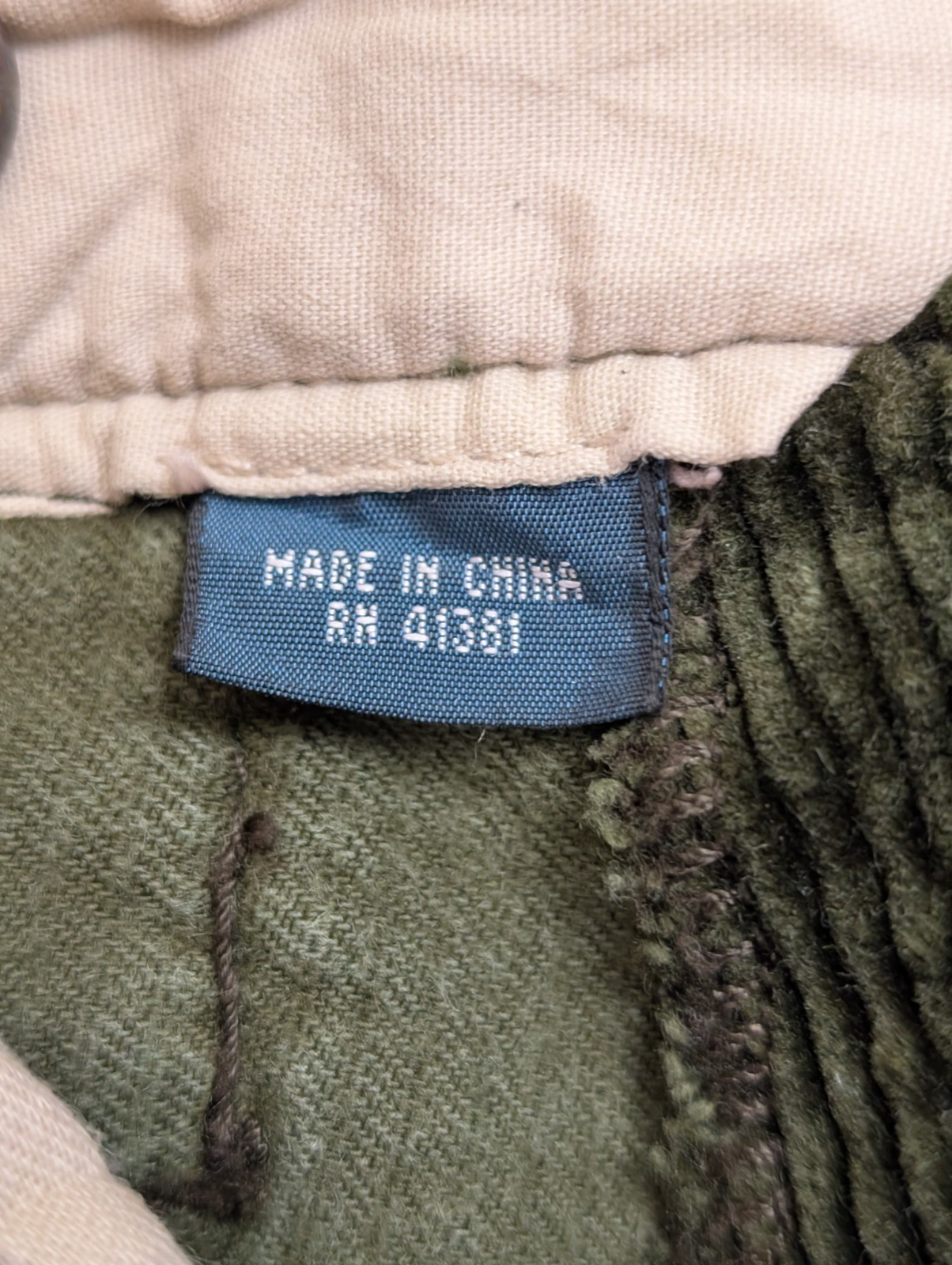 Pantalon Velours côtelé Polo Ralph Lauren W42 L30 Vert Bouteille Vintage