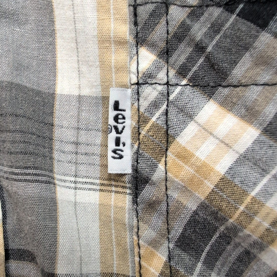 Chemise Levi's Vintage Carreaux Jaune / Noir Taille M manches longues