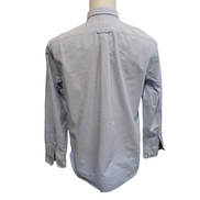 Chemise BURBERRY vintage L bleu Oxford logo écusson brodé coton