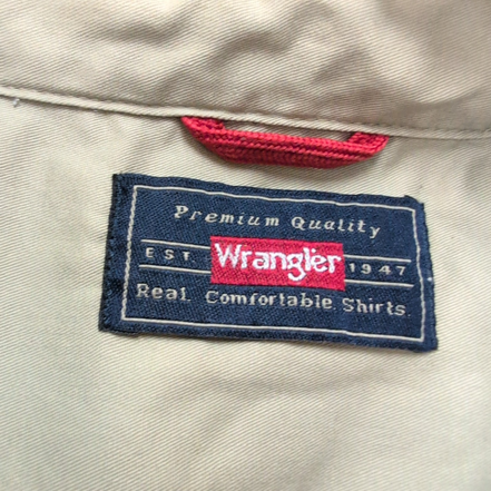 Chemise Wrangler Taille L Marron Clair 100% Coton Manches Longues