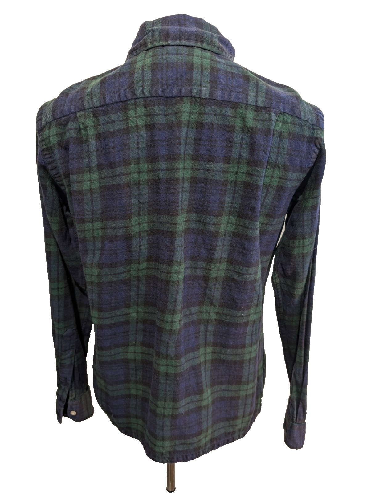 Chemise L.L.Bean T.L Vtg Laine/Coton Flanelle Épaisse Carreaux Bleu Vert