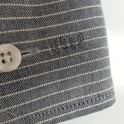 Chemise U.S. Polo Assn XL Grise Rayures Blanches Coton Logo Manches Longues