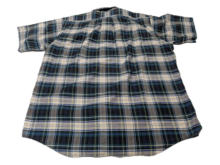Chemise manches courtes L.L. Bean bleu marine à carreaux taille XL