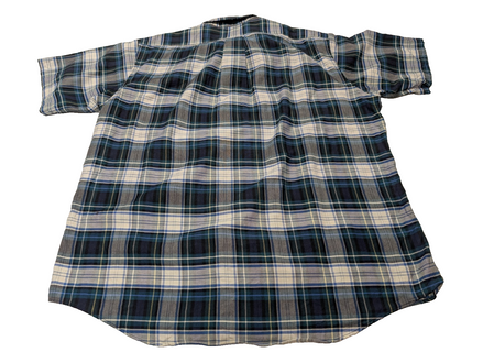 Chemise manches courtes L.L. Bean bleu marine à carreaux taille XL