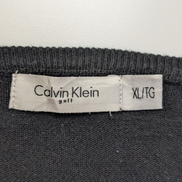 Calvin Klein Golf Pull Femme XL Noir Col V Maille Fine Coton Stretch