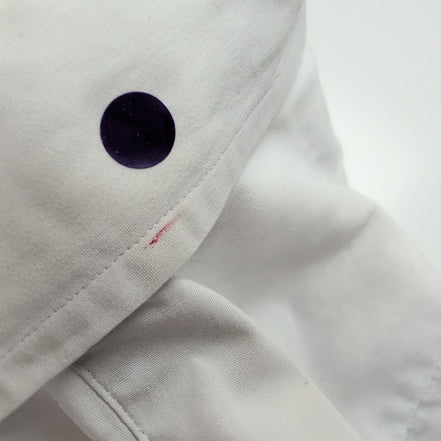 Chemise Ralph Lauren L Blanc Uni Logo Bleu Manches Courtes