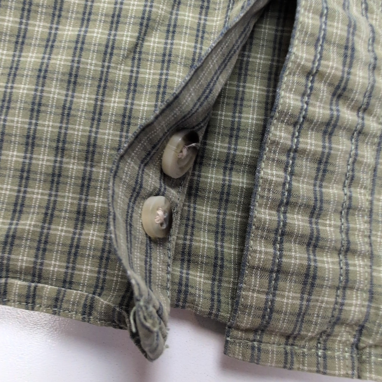 Chemise L.L. Bean kaki à petits carreaux taille XXL #140e