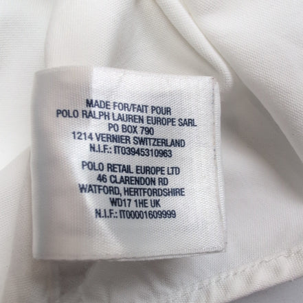 Chemise Femme Ralph Lauren Blanche Manches Courtes T18 XS/S Coton