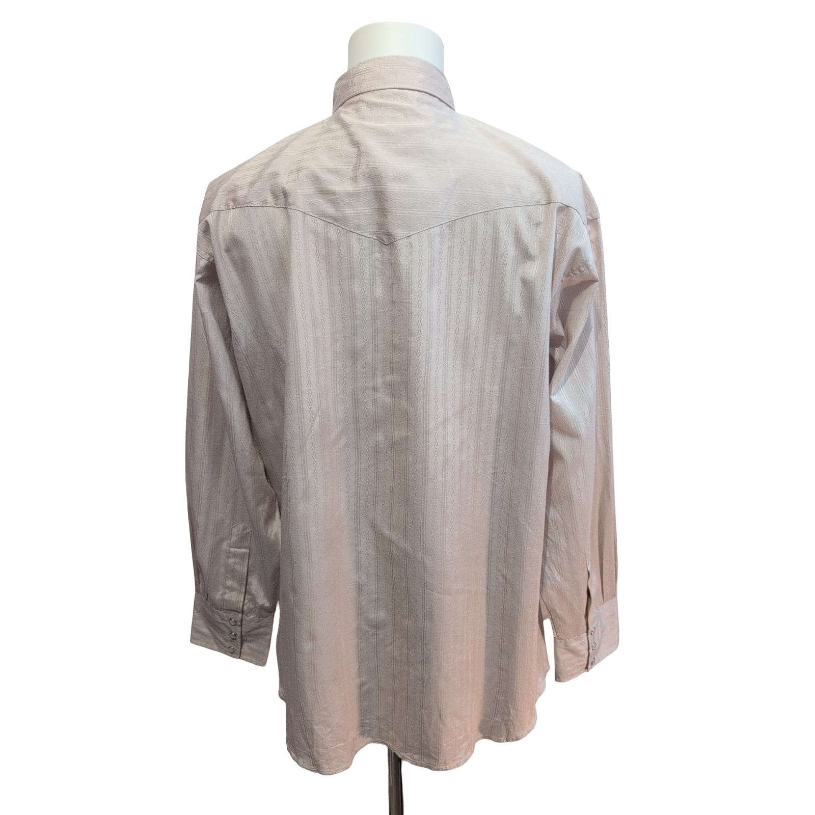 Chemise Wrangler Western Vintage Beige à Rayures Brillantes - Taille L/XL