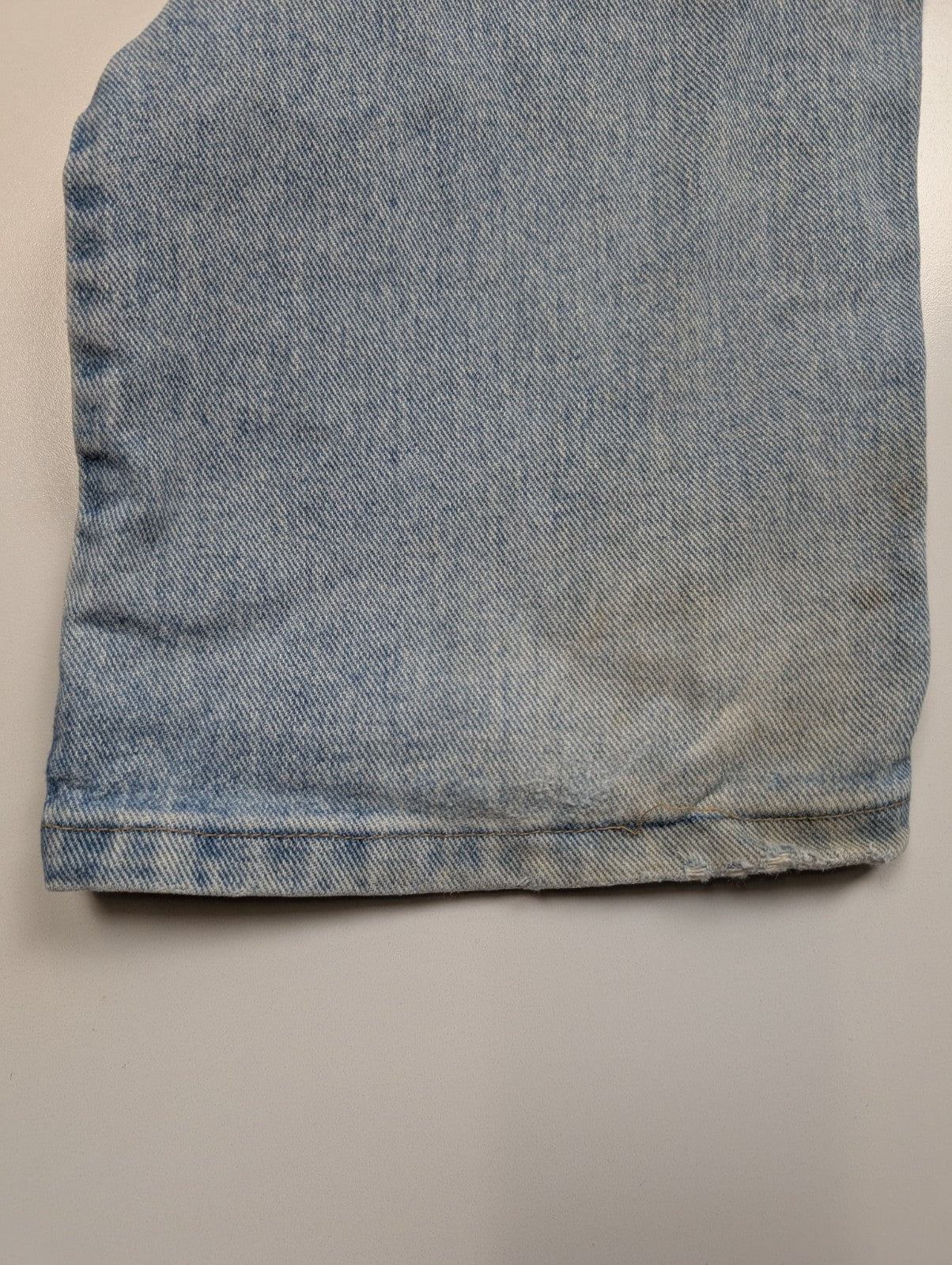 Jean Wrangler Relaxed Fit Bleu Clair W34 L32 Toile Épaisse Vintage Homme