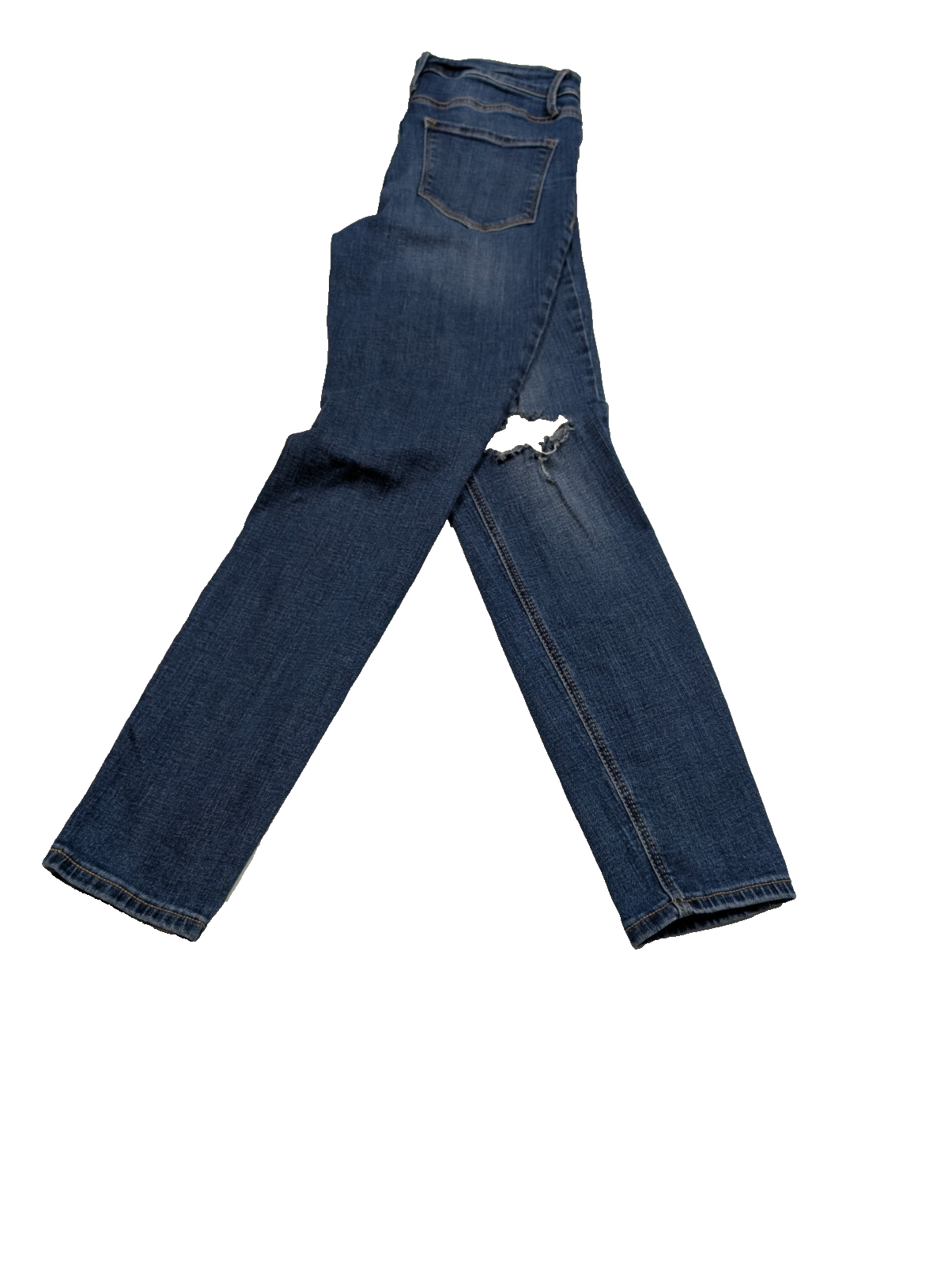 JEAN Fille OLD NAVY Taille 12/13 ans (Regular) Skinny Fit Super Stretch Troué