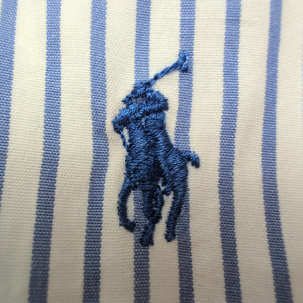 Chemise Ralph Lauren Blake S Bleu Rayures 100s Two Ply Coton Hong Kong