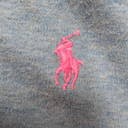 Polo Ralph Lauren Homme L Bleu Chiné Logo Rose Polo Manches Courtes