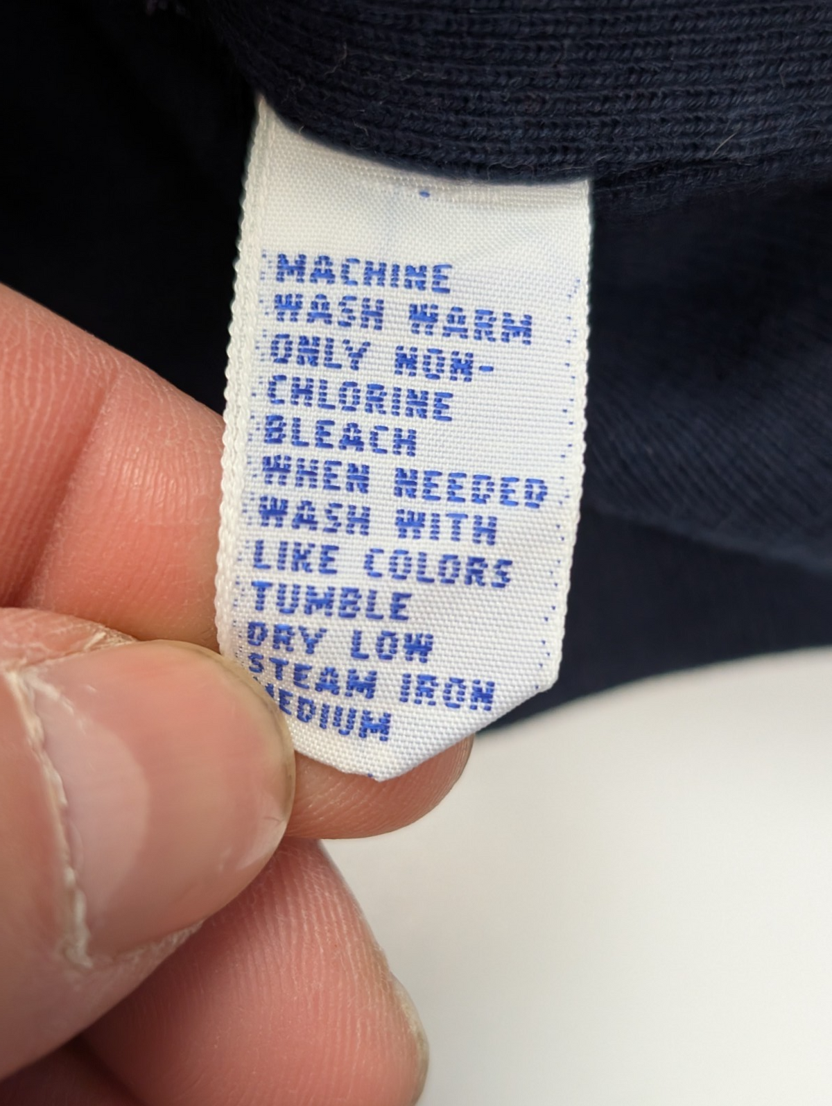 Sweat Polo Ralph Lauren L XL bleu marine logo rouge brodé col rond
