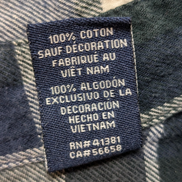🌲 CHEMISE FLANELLE PERFORMANCE CHAPS M (G) CARREAUX BLEU MARINE NOIR LOGO BRODÉ