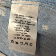 Robe d'été Fleurie Bleue Rayonne Bretelles Réglables XS/S