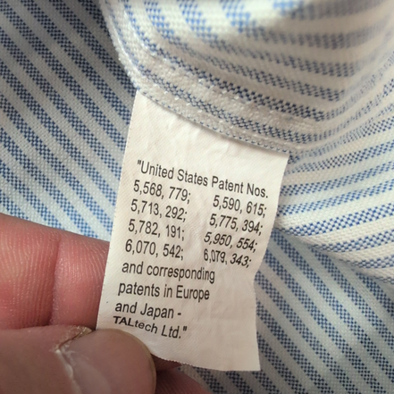 Chemise L.L. Bean bleue à rayures manches longues taille XL