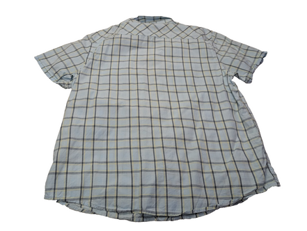 Chemise manches courtes Nautica bleu ciel à carreaux taille XL #135msch