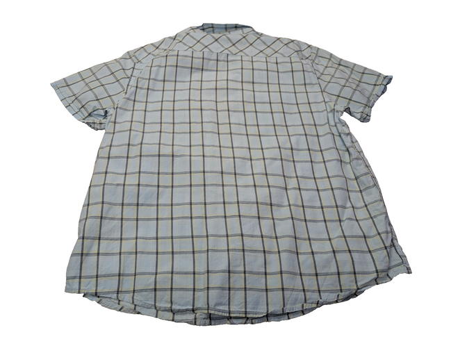 Chemise manches courtes Nautica bleu ciel à carreaux taille XL #135msch