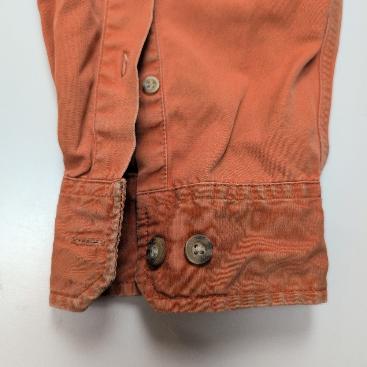 Chemise Carhartt Vintage Orange Patinée Manches Longues XXL