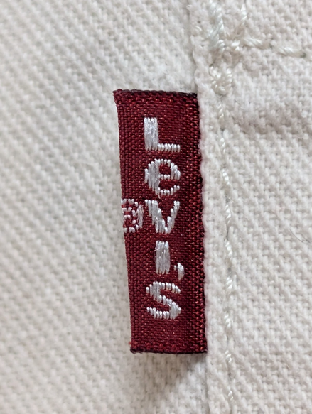 CHEMISE LEVI'S Jean Lourd Blanc Cassé XXL Homme Vintage Bouton Métal