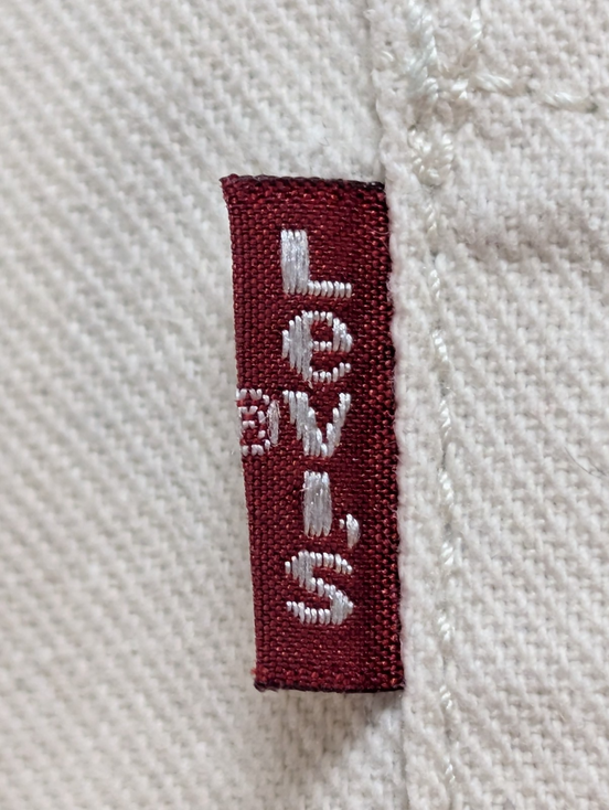 CHEMISE LEVI'S Jean Lourd Blanc Cassé XXL Homme Vintage Bouton Métal